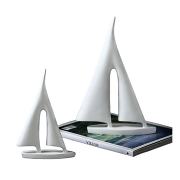 Ornements 30x19cm voilier moderne simple en résine ornement salle de séjour vitrine décoration cadeaux petits objets decoratifs